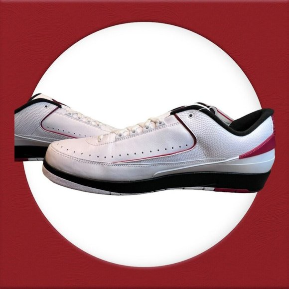 New Nike Air Jordan 2 Retro Low Chicago 2016 Sz 18 Red White Black OG 832819-101 - Picture 12 of 15